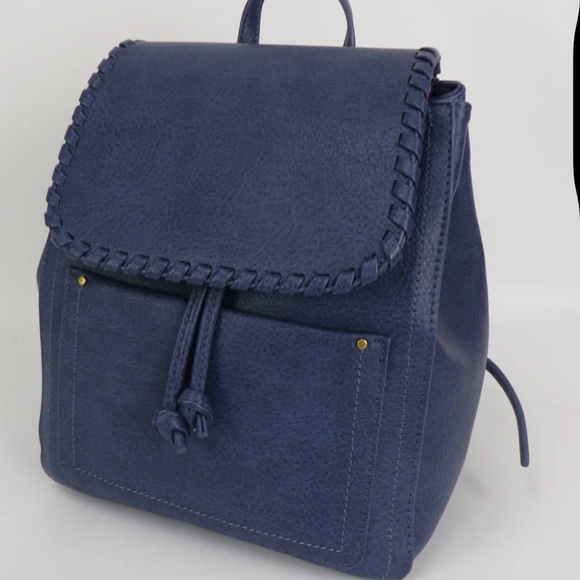 Style & Co Whip-Stitch Backpack Moonlight Blue Magnetic Snap - Picture 4 of 5